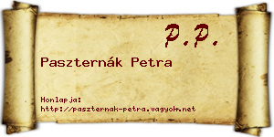 Paszternák Petra névjegykártya