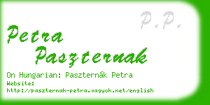 petra paszternak business card